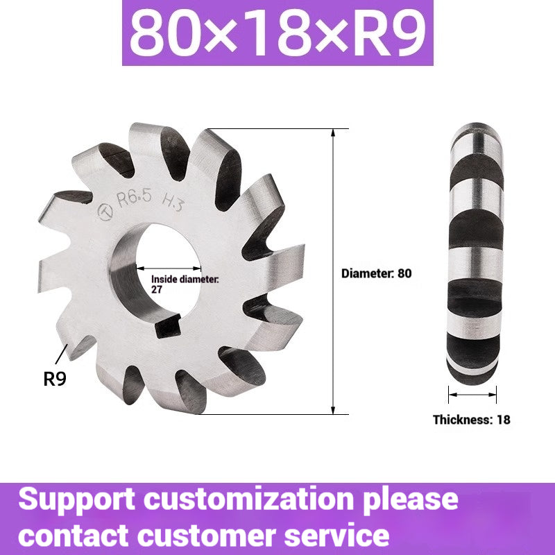 1063-High-speed steel convex semicircular milling cutter external R arc milling cutter saw blade milling cutter high-speed steel cutter disk R1R2R3R4R8R20 Shandong Denso Pricision Tools Co.,Ltd.